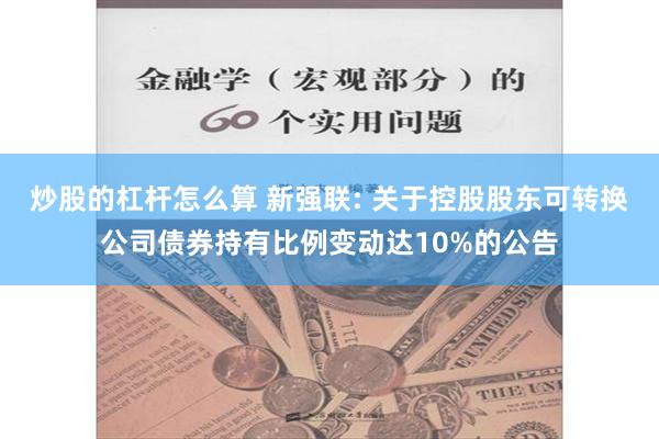 炒股的杠杆怎么算 新强联: 关于控股股东可转换公司债券持有比例变动达10%的公告