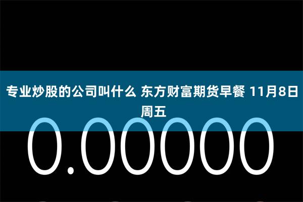 专业炒股的公司叫什么 东方财富期货早餐 11月8日 周五