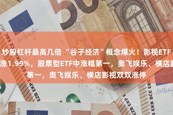 炒股杠杆最高几倍 “谷子经济”概念爆火！影视ETF(159855)大涨1.99%，股票型ETF中涨幅第一，奥飞娱乐、横店影视双双涨停