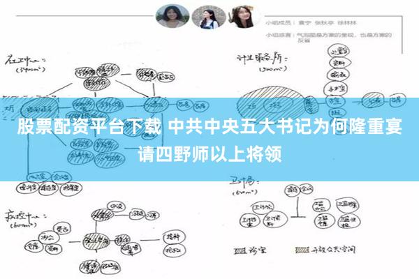 股票配资平台下载 中共中央五大书记为何隆重宴请四野师以上将领